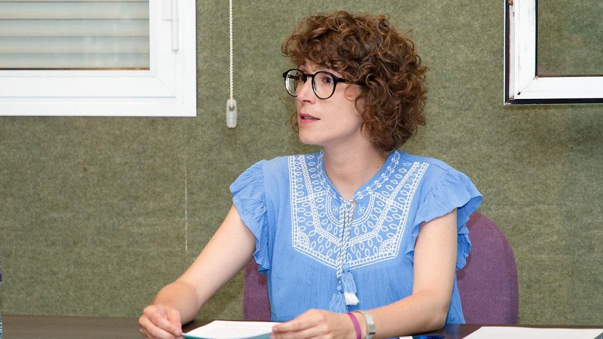 Virginia Martín durante la lectura de su tesis en la Universidad de La Laguna.