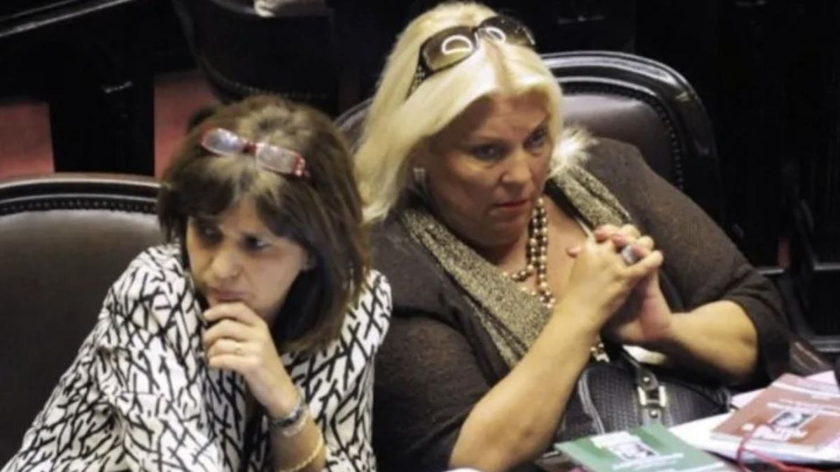 Bullrich con Carrió, cuando compartían banca en Diputados.