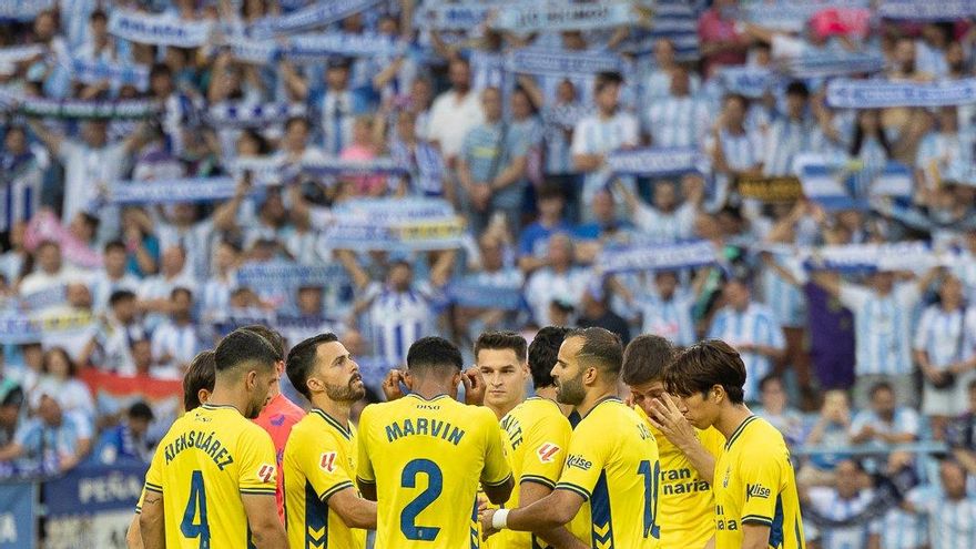Las Palmas empata en La Rosaleda y se despide del sueño del ascenso