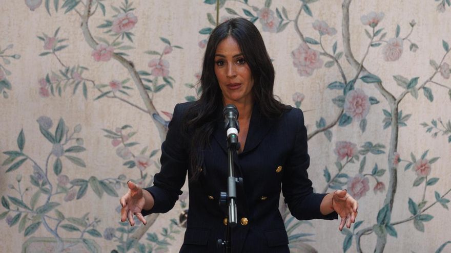 La vicealcaldesa de Madrid, Begoña Villacís, ofrece una rueda de prensa.