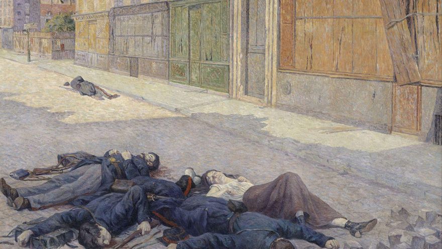 'Una calle de París en mayo de 1871', óleo de Maximilien Luce.