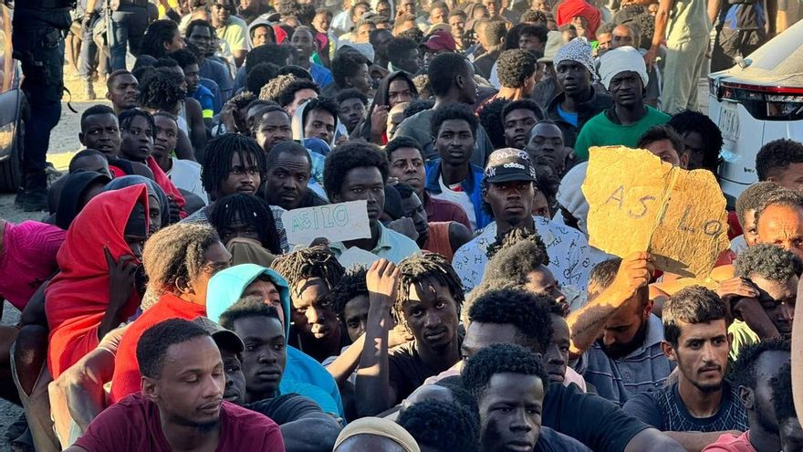 Migrantes llegados ilegalmente a Ceuta