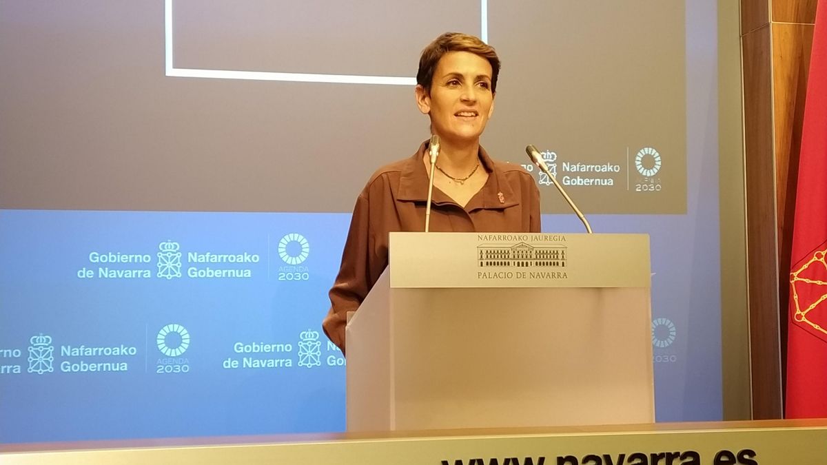 La presidenta navarra, María Chivite.