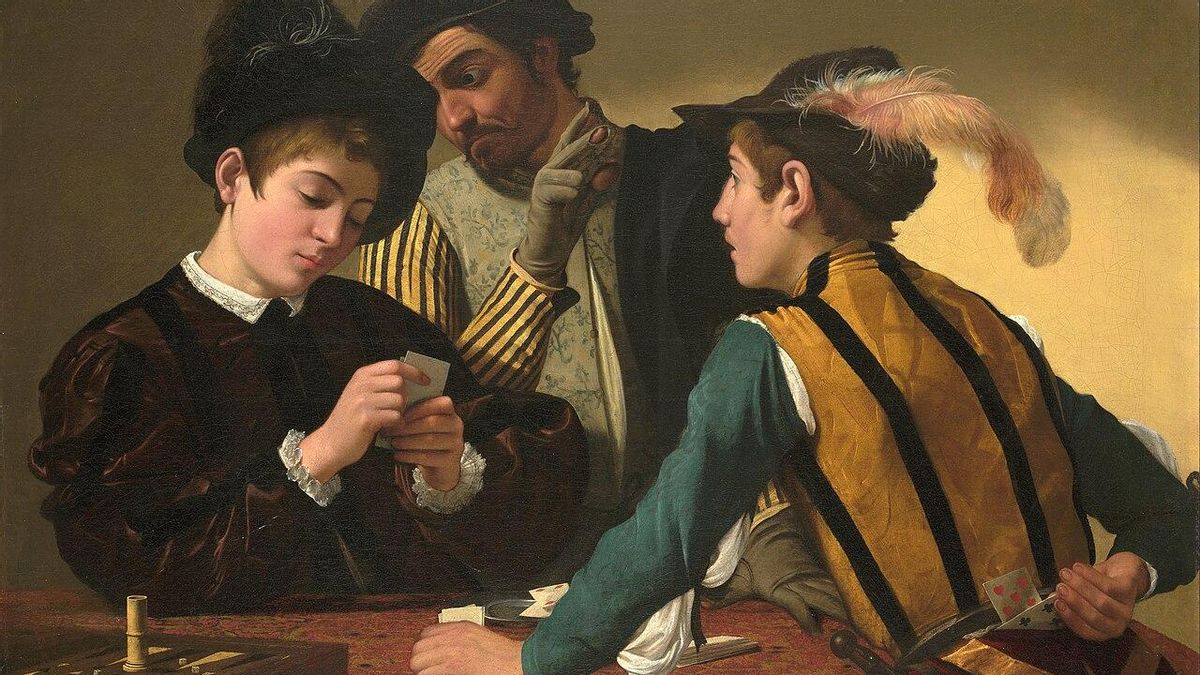 'Los jugadores de cartas' de Caravaggio