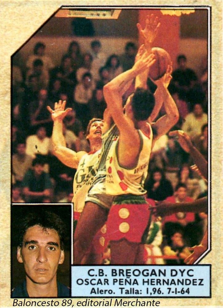 Óscar Peña en la liga ACB en 1989.