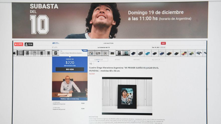 Maradona: extienden "La Subasta del 10" por diez días hábiles para que ofrezcan por los lotes vacantes