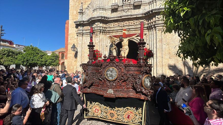 El Cristo de la Caridad, a su salida este Jueves Santo.