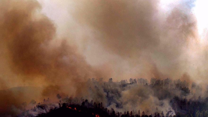 Un incendio forestal en Buñol (Valencia) obliga al desalojo de varias viviendas dispersas