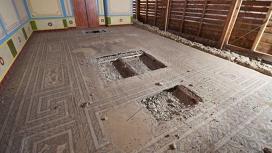 Diez años sin rastro del mosaico romano sin vigilancia robado en Burgos