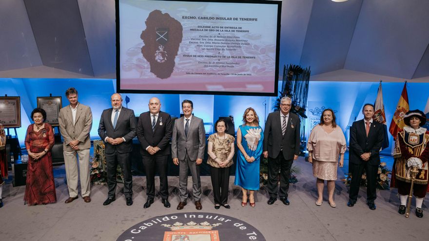 Todos los homenajeados por el Cabildo de Tenerife