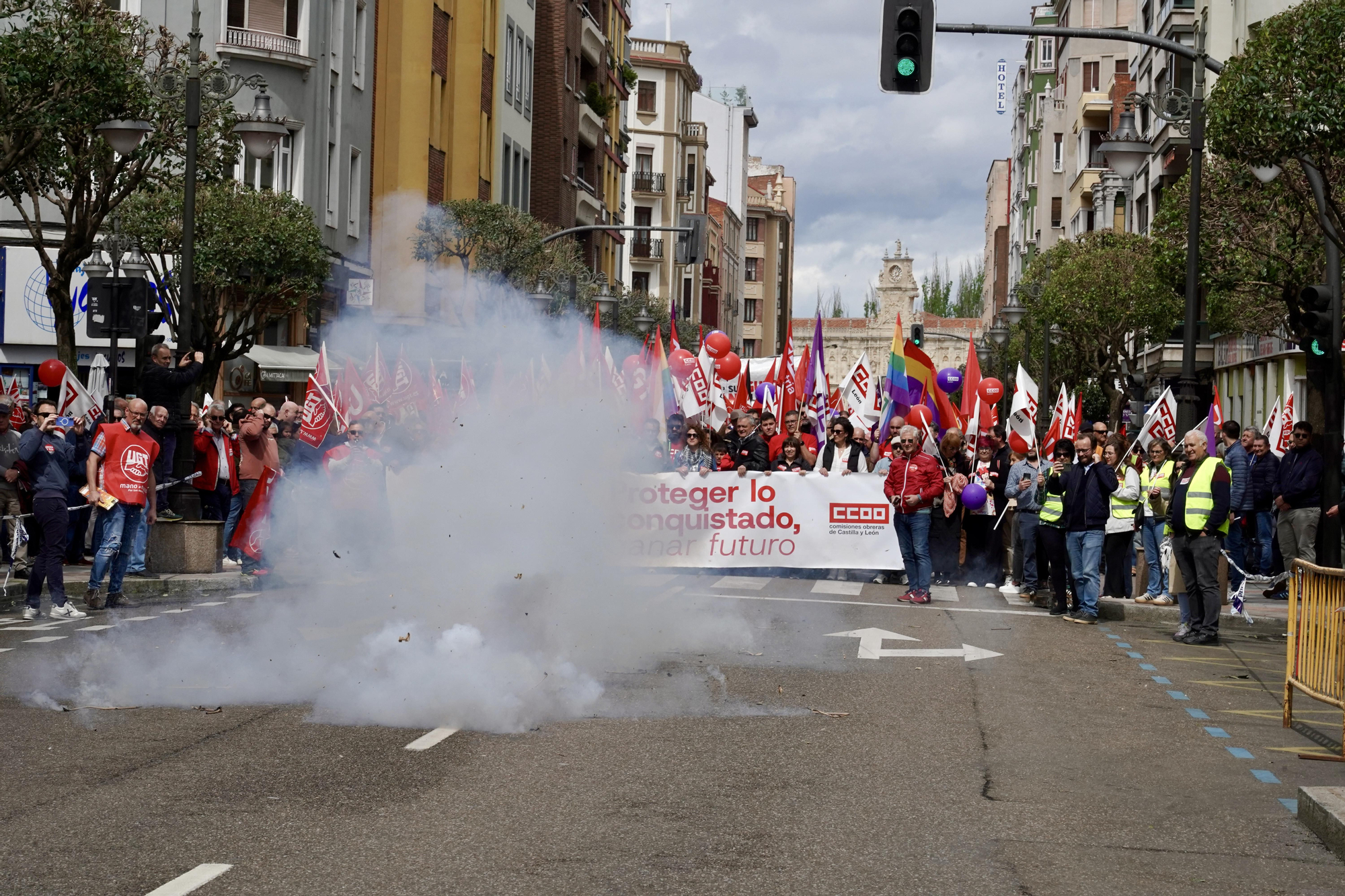 Manifestación del 1 de mayo en la ciudad de León