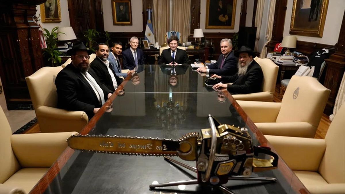Milei se reunió en su despacho con Yosef Chaim Ohana