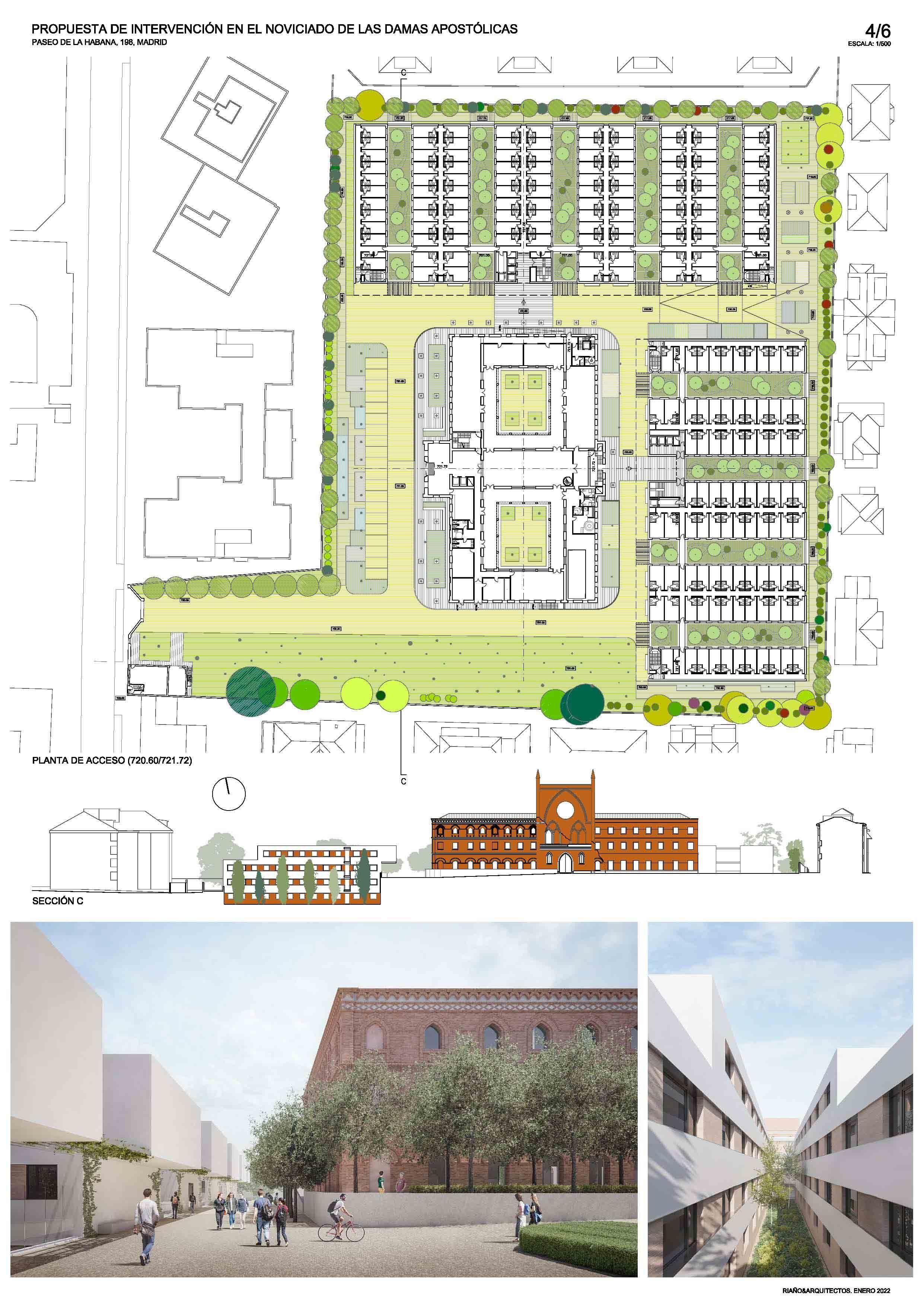 Algunas de las recreaciones del proyecto inicial para el Noviciado de las Damas Apostólicas