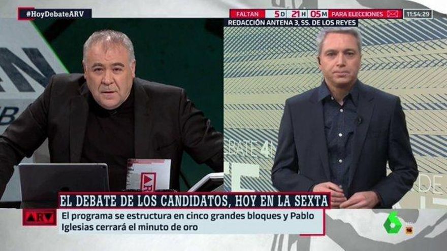 Ferreras entrevista a Vallés antes del Debate a 5