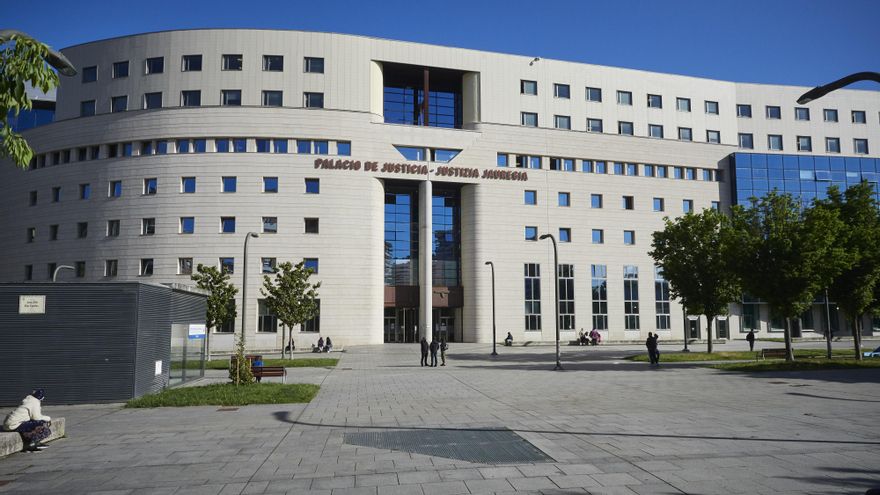 Fachada del Palacio de Justicia de Pamplona, a 10 de mayo de 2021, en Pamplona, Navarra, (España).