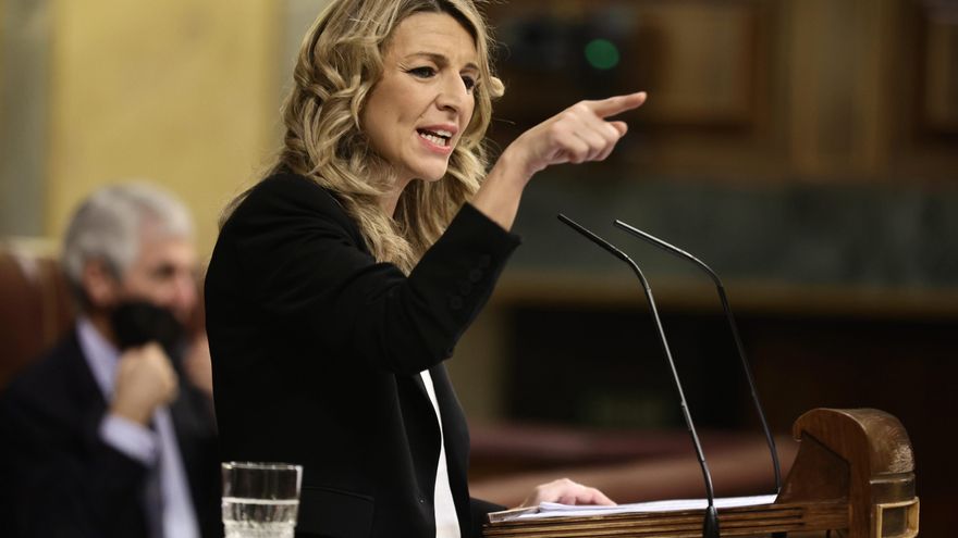 Yolanda Díaz en su discurso en el Congreso.