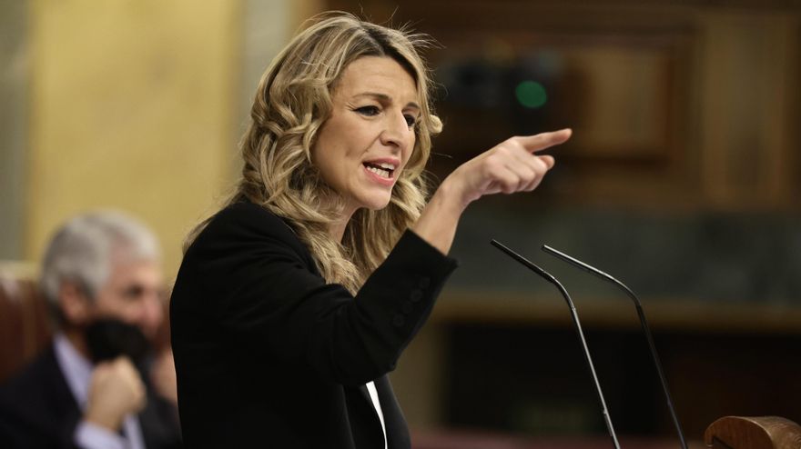 Yolanda Díaz en su discurso en el Congreso.