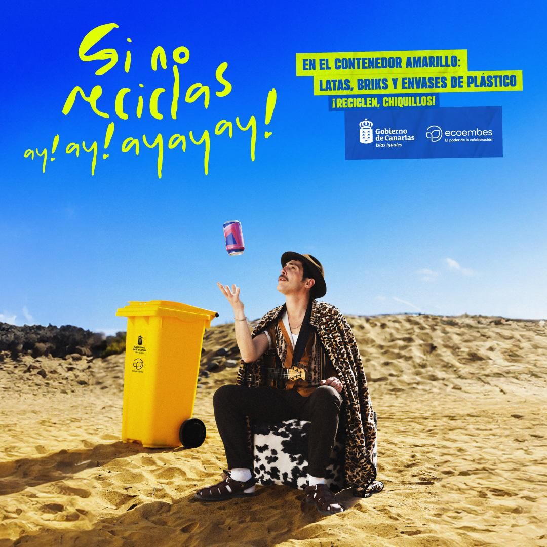 Cartel de la nueva campaña sobre la importancia del reciclaje en Canarias.