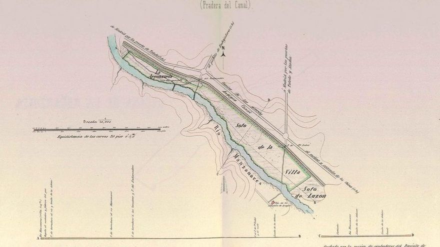 Dehesa de Arganzuela, (Pradera del Canal) : [plano] (1862)