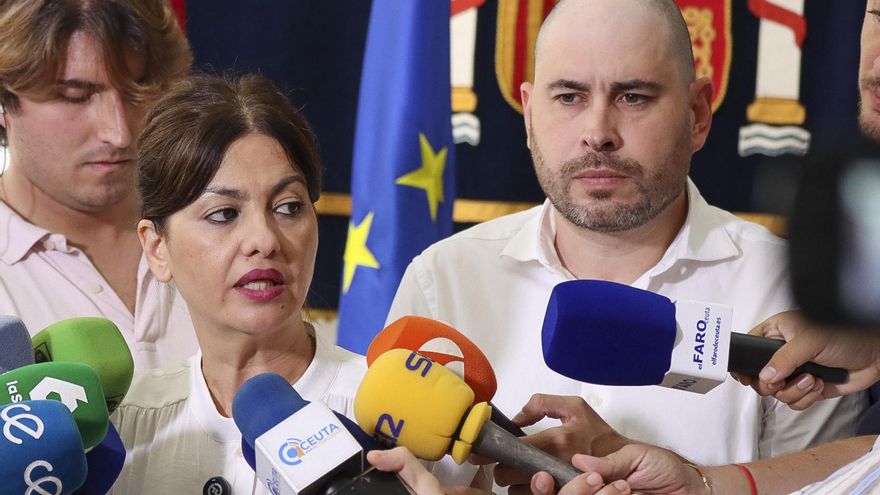 La ministra de Juventud e Infancia, Sira Rego, mantiene un encuentro con el delegado del Gobierno, Miguel Ángel Pérez, este viernes en Ceuta.
