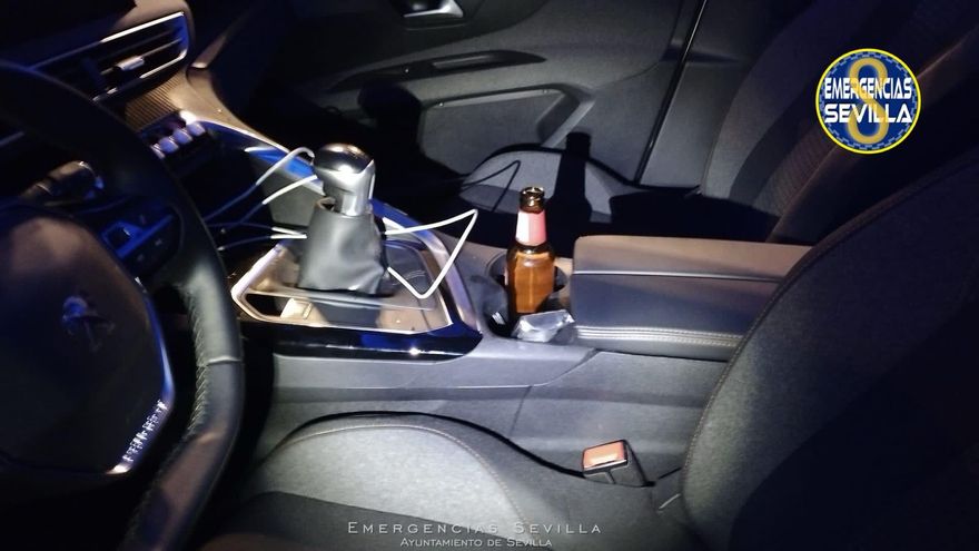 Denunciado en Sevilla un conductor ebrio que, además, iba bebiendo cerveza al volante