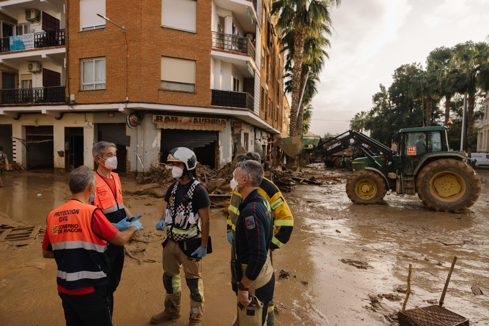 Efectivos del Gobierno de Aragón en Catarroja