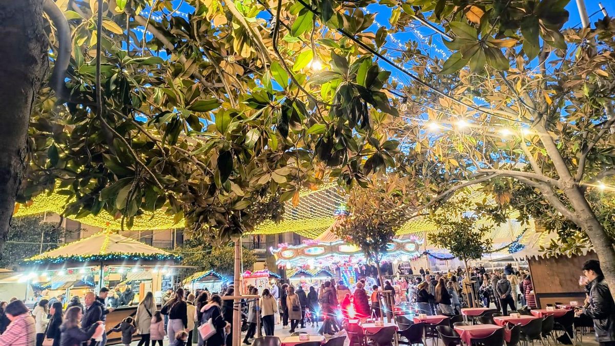 Plaza del Pilar en Navidad.