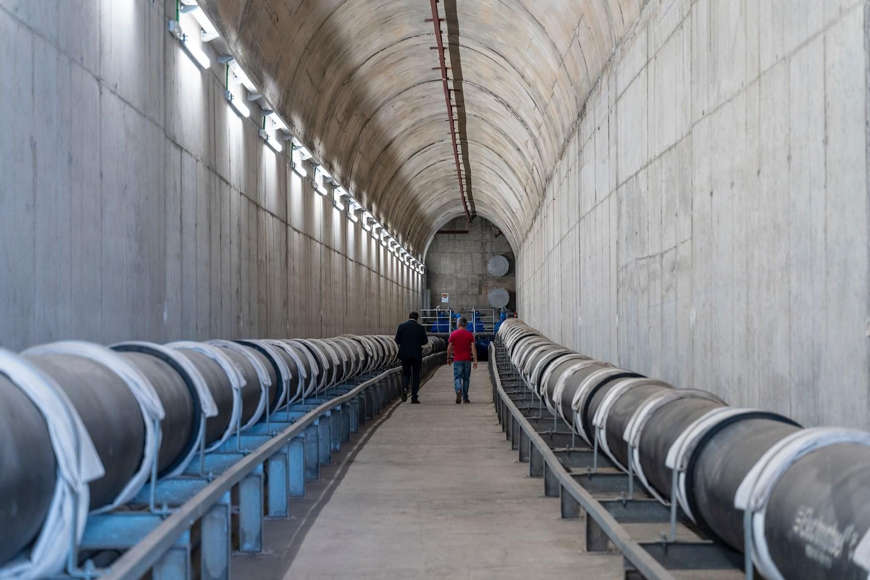 Conductos interiores de la balsa de Vicario.