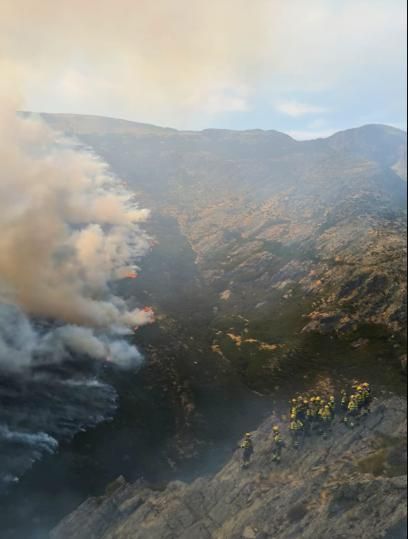 Incendio forestal en Peñalba de la Sierra, en el norte de la provincia de Guadalajara, en una imagen del 25 de septiembre de 2025