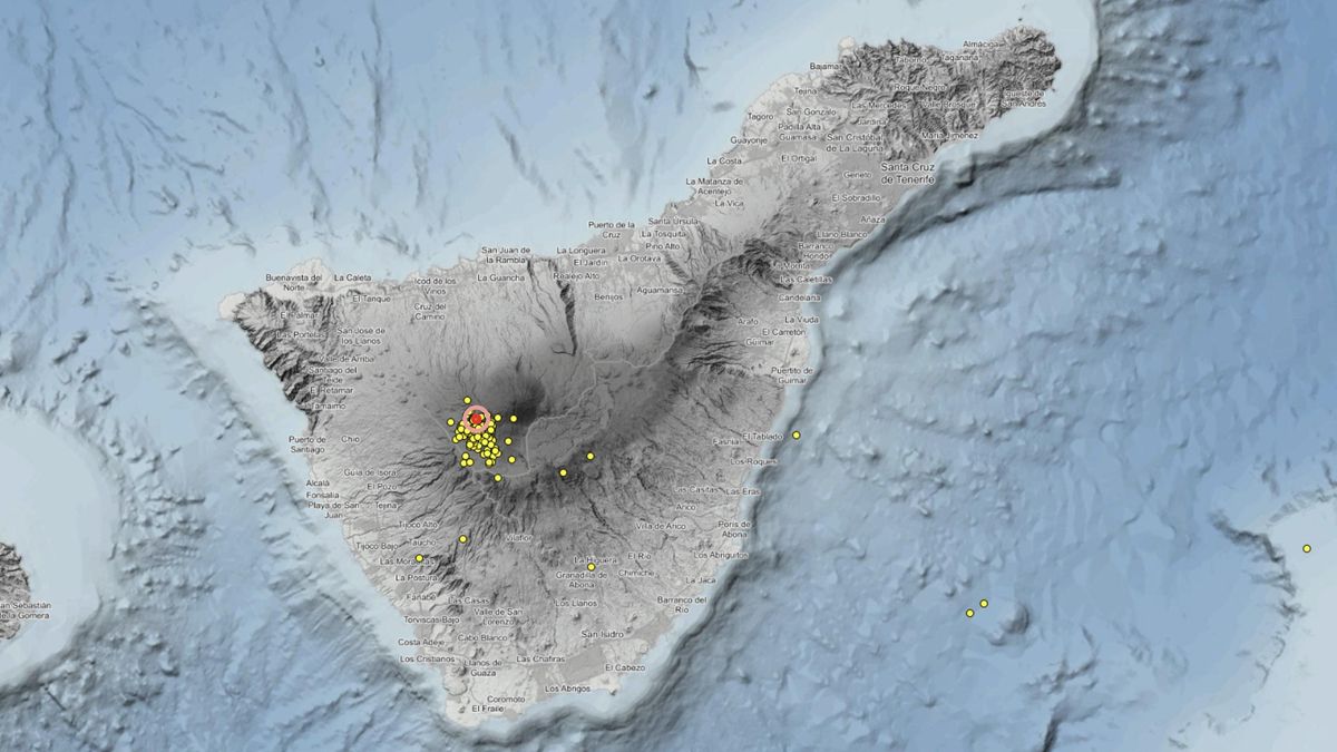 El Instituto Geográfico Nacional emite un aviso a Protección Civil al intensificarse la actividad sísmica en Tenerife