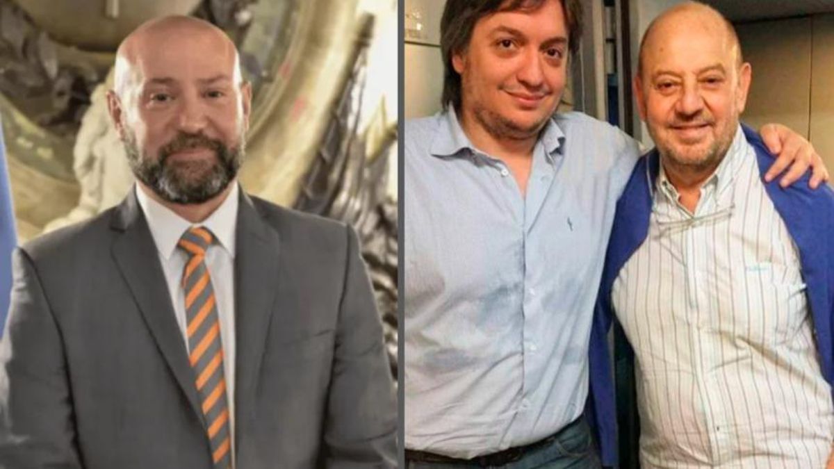 A la izquierda, Diego Spagnuolo; a la derecha, Máximo Kirchner y Jorge Lafauci