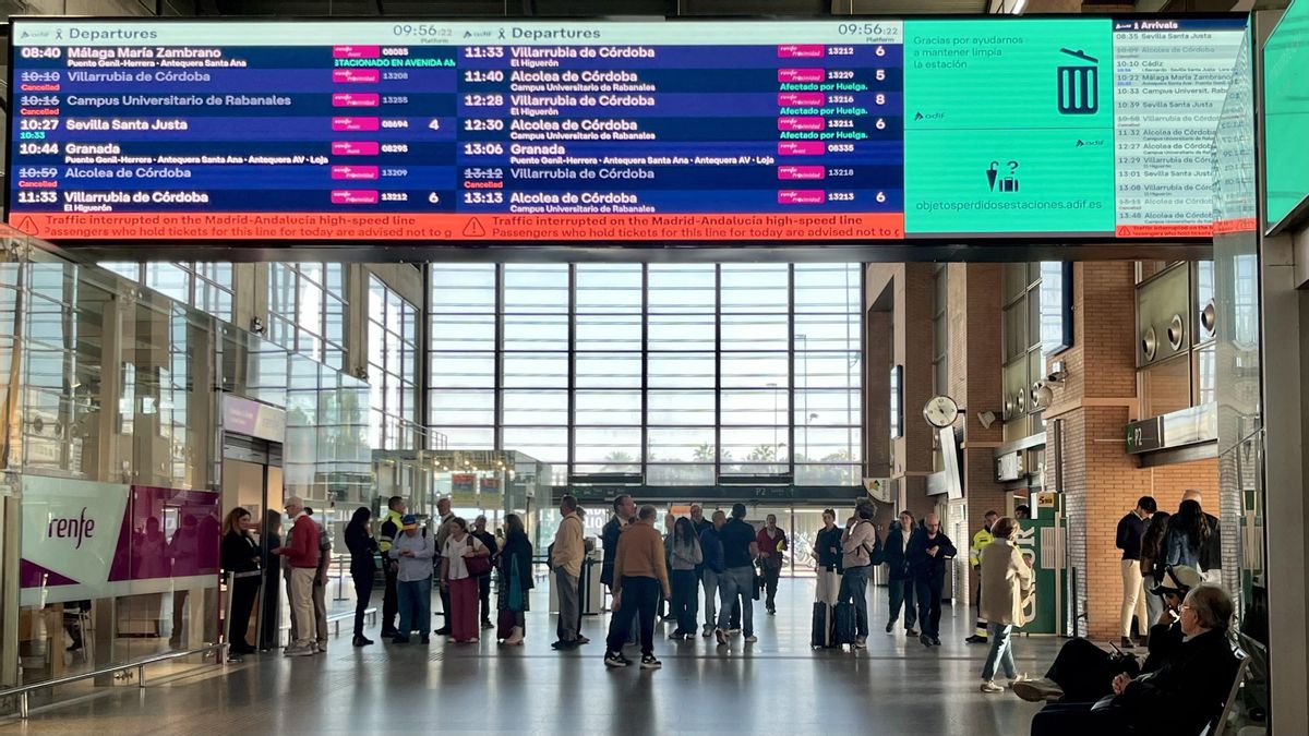 Estación de Córdoba un día después del accidente de Toledo
