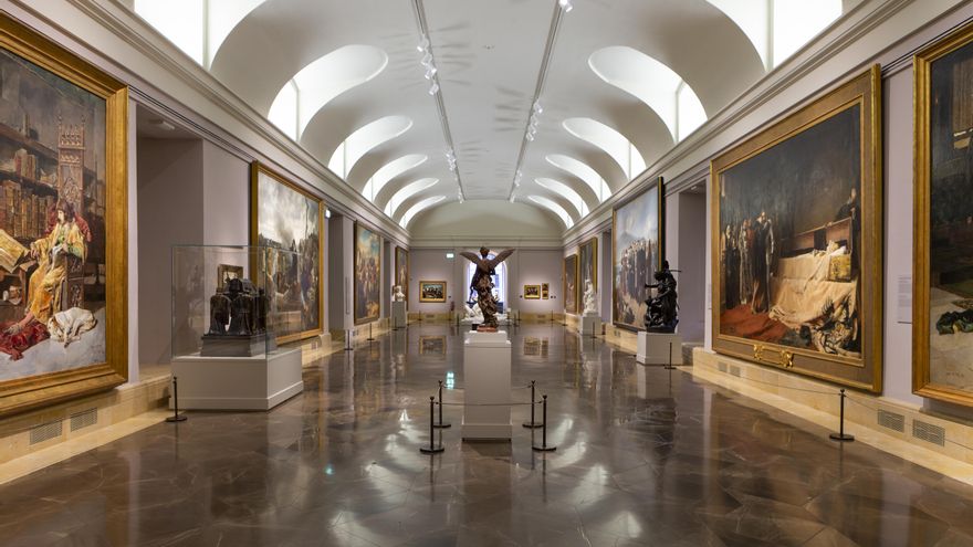 Sala 75 del Museo Nacional del Prado despue.s de la reordenación de la colección del siglo XIX presentada ho