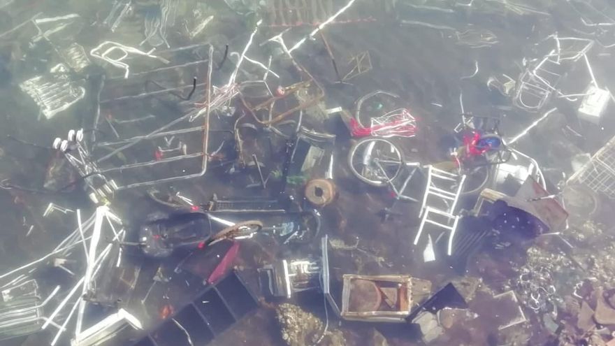 La desembocadura del río Urumea en Donostia, convertida en "vertedero submarino"