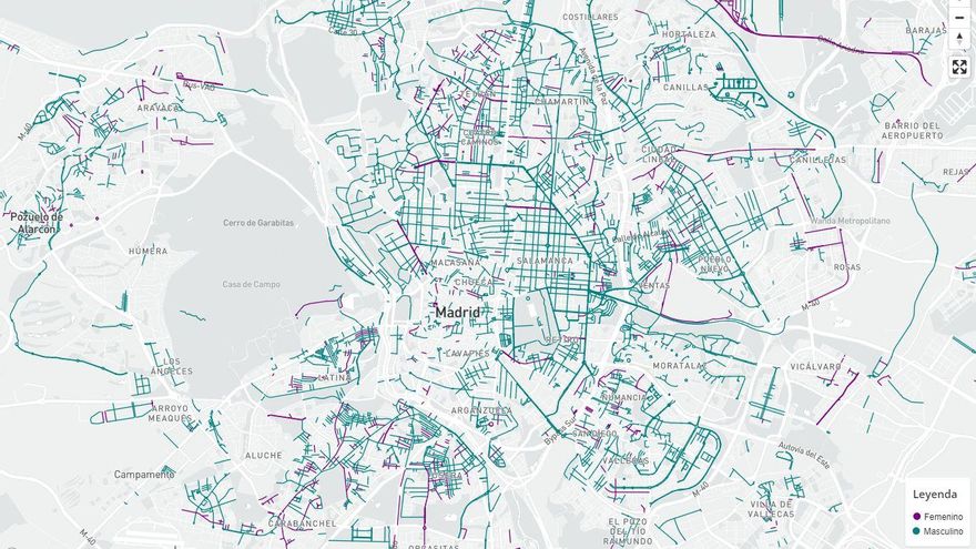 Radiografía del callejero español: solo un 12,7% de calles tiene nombre de mujer