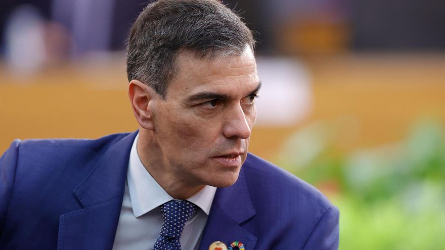 El presidente de España, Pedro Sánchez asiste a la plenaria con jefes de Estado en la cumbre G20 este lunes, en el Museo de Arte Moderno, en Río de Janeiro (Brasil).
