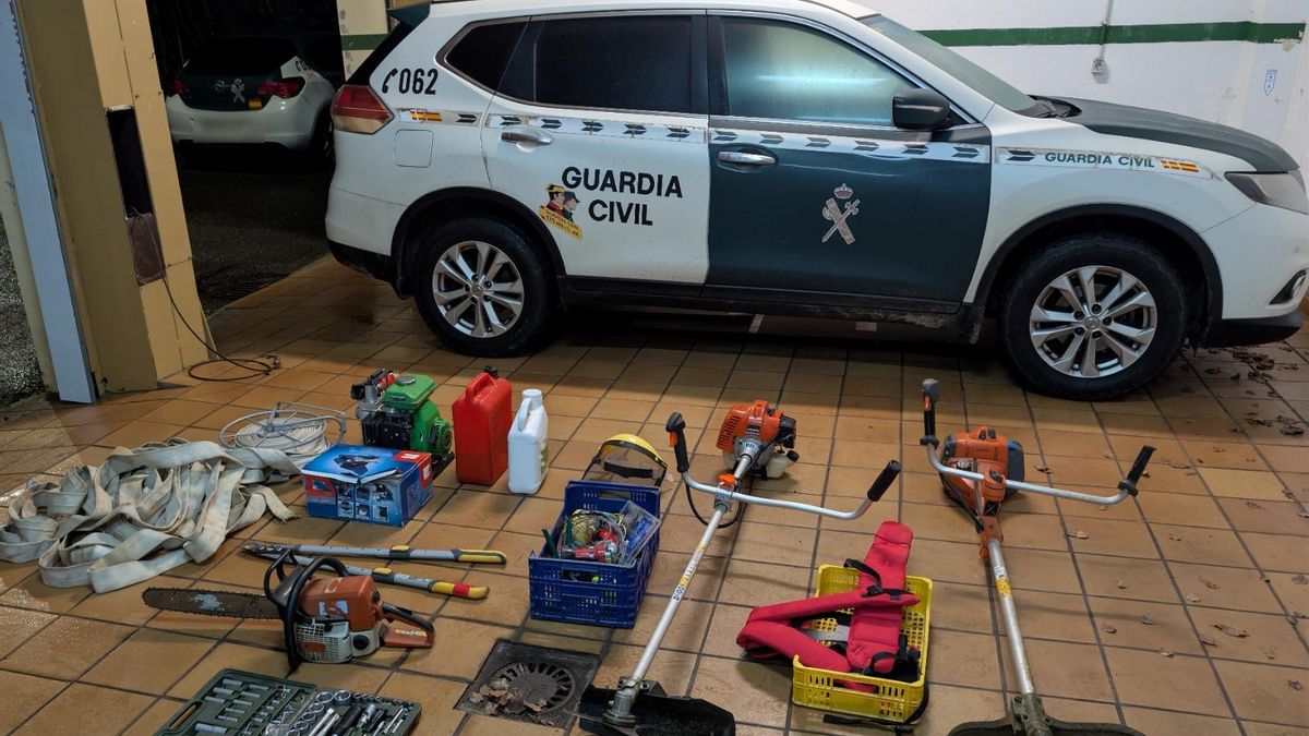 Esclarecido el robo en un garaje de Almanza: el autor reconoce los hechos y devuelve material valorado en 2.000 euros.