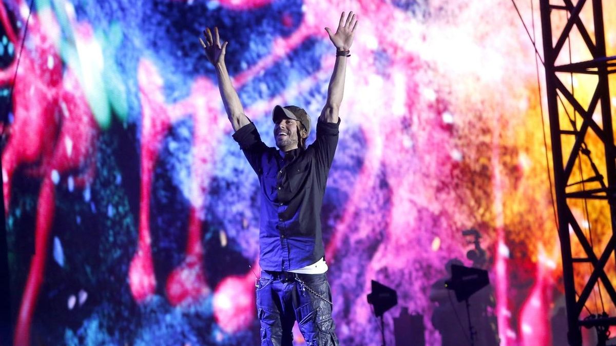 Enrique Iglesias durante su concierto en Santander.