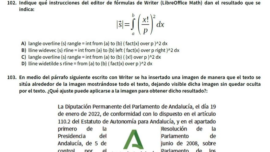 Preguntas del examen