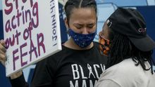 Imagen de las protestas de este martes por la muerte de George Floyd.