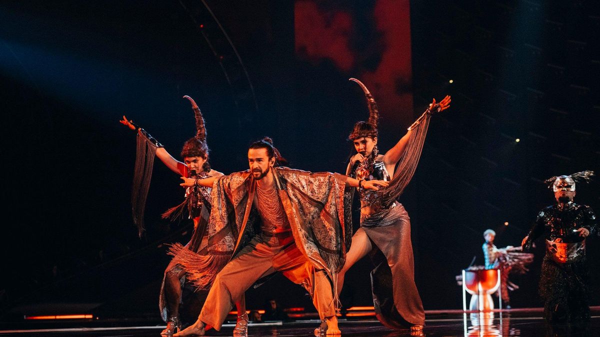 Pasha Parfeni (Moldavia) en su primer ensayo en Eurovisión 2023