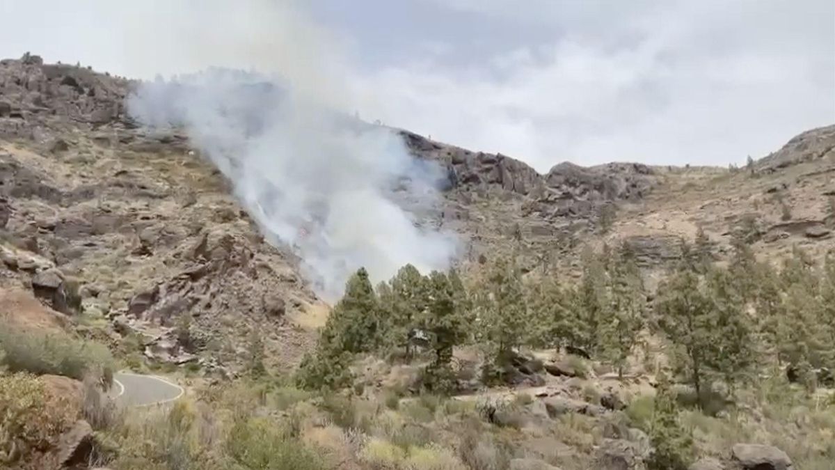 Humo del conato de incendio en Gran Canaria
