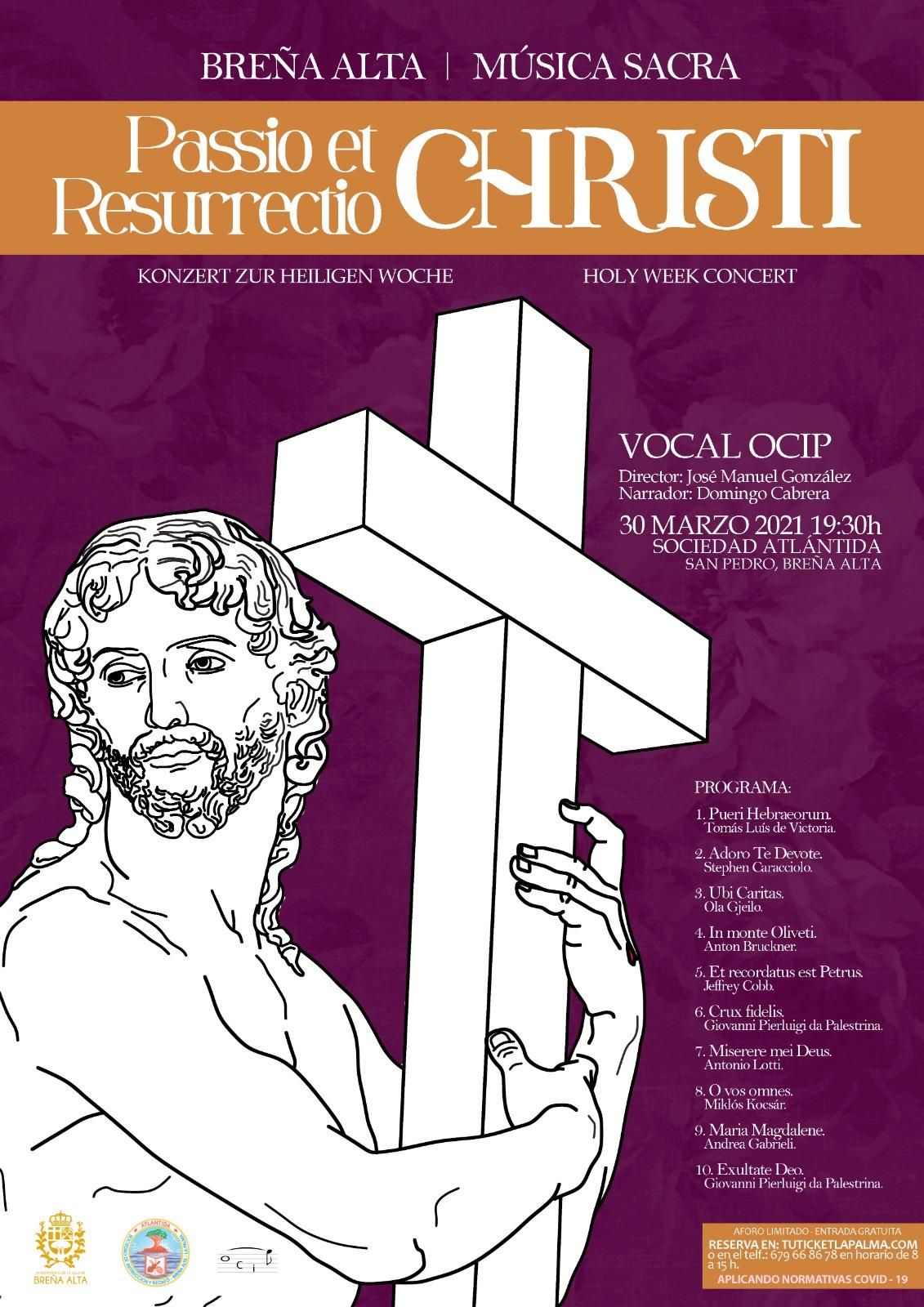 Cartel del ciclo de música sacra.
