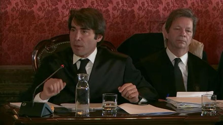 El abogado Gabriel Rodríguez Ramos, que defiende en el Supremo a la pareja de Isabel Díaz Ayuso, durante la lectura de su informe de conclusiones.