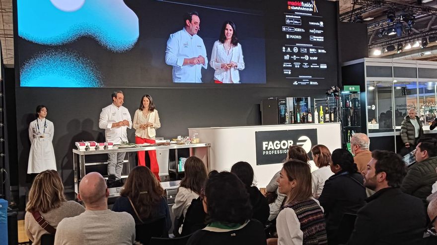 Helados riojanos de alcachofa, agua de aceitunas y caldo de ave en Madrid Fusión