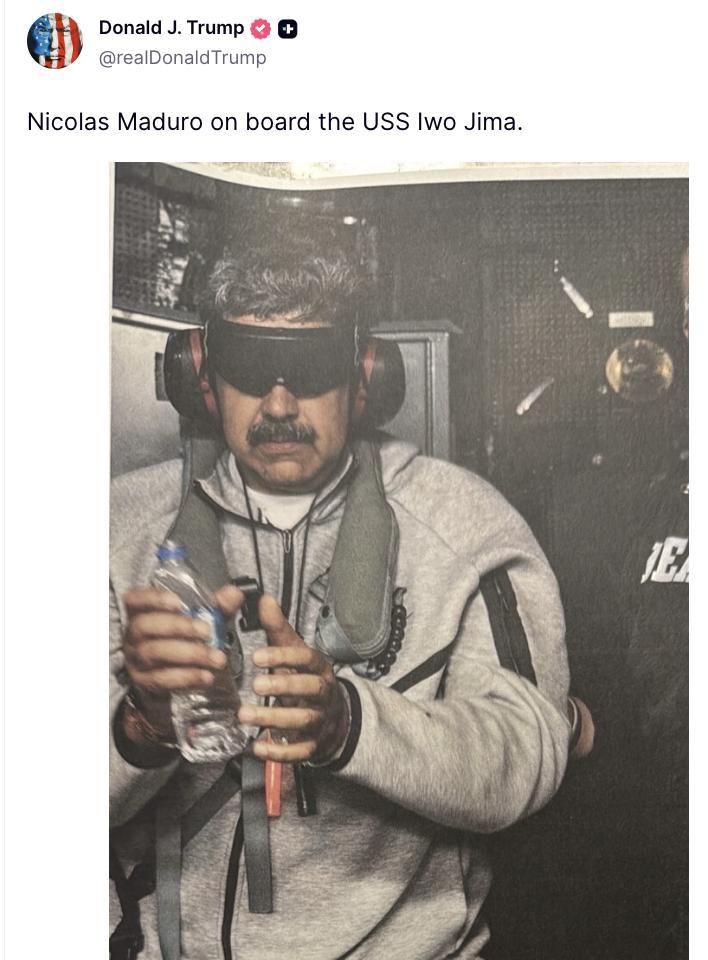 Truth Social de Trump sobre Maduro.