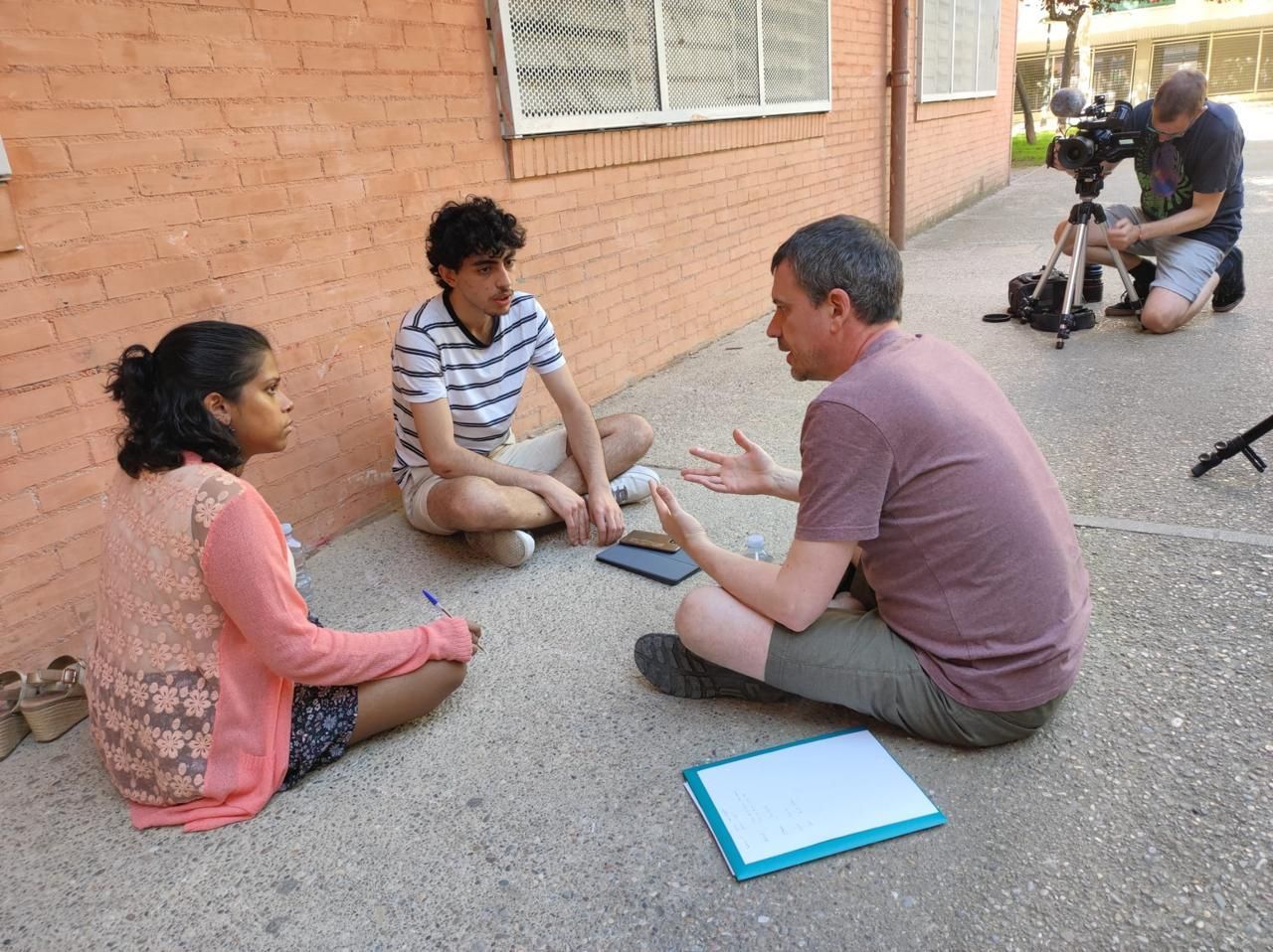 Un momento de la grabación de 'Satisfaction'.