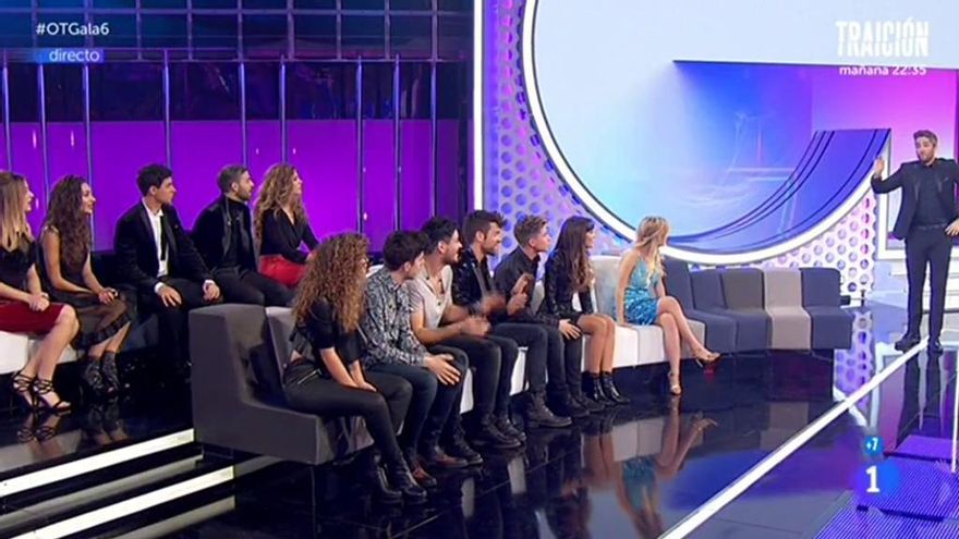 Concursantes escuchando la sorpresa de Roberto Leal