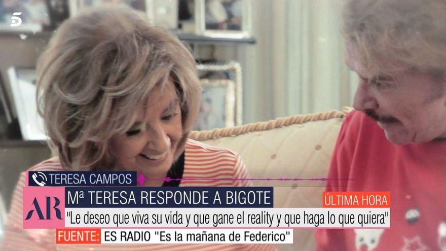 Ana Rosa destaca las lágrimas de María Teresa Campos al hablar con Losantos sobre Bigote Arrocet en 'Secret Story'