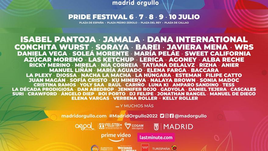 Conciertos del Orgullo 2022 en Madrid: fechas, horas y escenarios